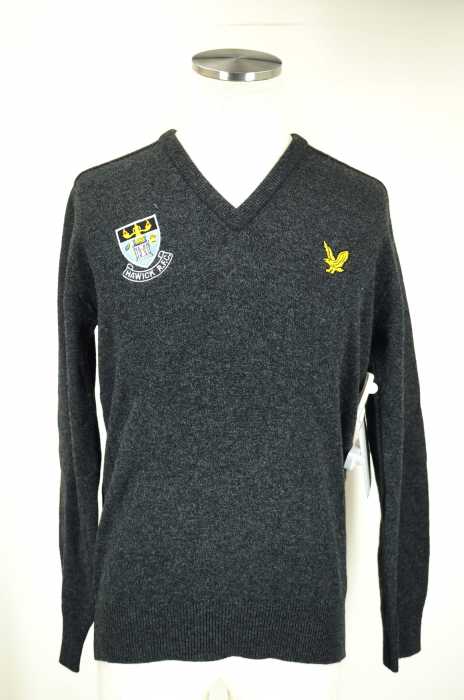 【新品未使用】Lyle & Scott ダークネイビー Vネックセーター　ウール Lyle&Scott カシミヤ100 高級Vネックセーター ユニセックス レア