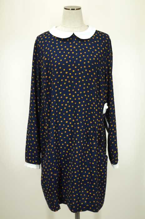 ZARA BASIC （ザラベーシック） 丸襟総柄ワンピース レディース トップス