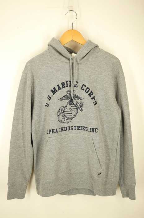 ALPHA INDUSTRIES (アルファインダストリーズ) プリントプルオーバーパーカー メンズ トップス
