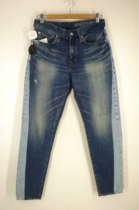 HYSTERIC GLAMOUR (ヒステリックグラマー) FBE加工デニム 8分丈 テーパードパンツ メンズ パンツ