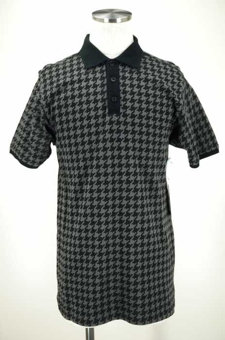 BLACK SCALE  （ブラックスケール） 千鳥格子柄ポロシャツ メンズ トップス
