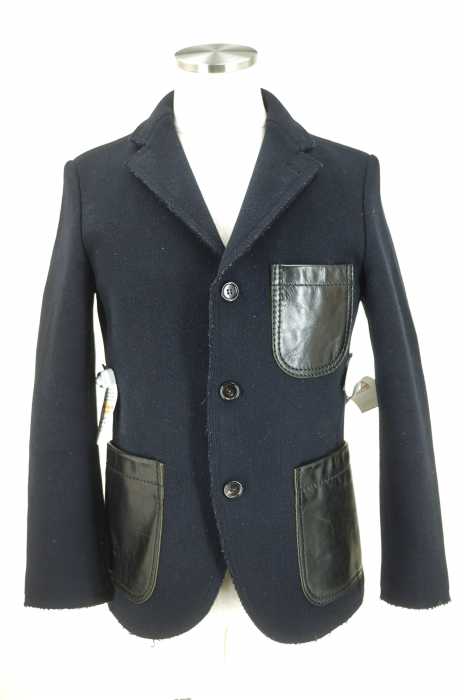JUNYA WATANABE COMME des GARCONS MAN (ジュンヤワタナベコムデギャルソンマン) AD2008 3Bレザー切替ジャケット メンズ アウター