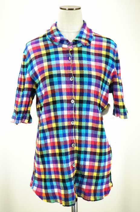 TSUMORI CHISATO （ツモリチサト） チェック柄揚柳ボタンシャツ レディース トップス