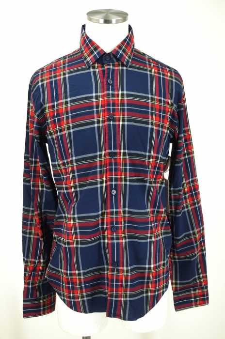 ZARA （ザラ） ワイドカラーチェック柄シャツ メンズ トップス