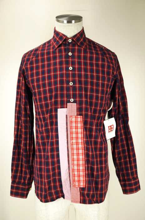 JUNYA WATANABE COMME des GARCONS MAN （ジュンヤワタナベコムデギャルソンマン） AD2009 チェック柄パッチワークシャツ メンズ トップス