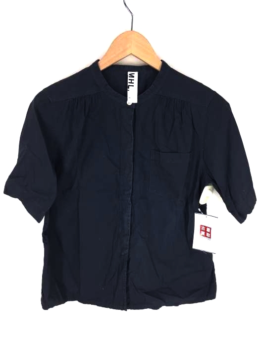MHL.（エムエイチエル） ノーカラー 比翼シャツ レディース トップス