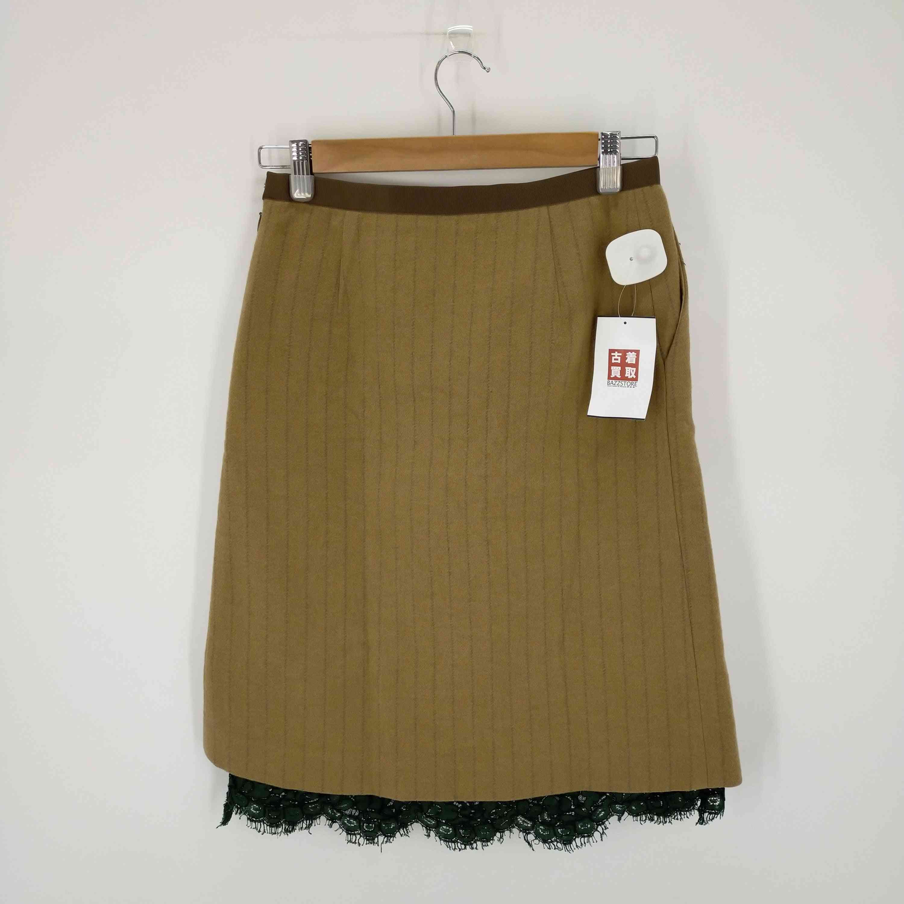 sacai luck(サカイラック)ウールレースドッキングスカート タイト  