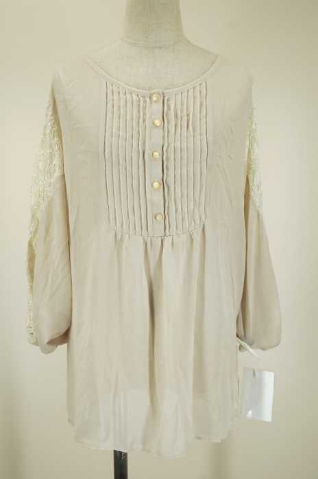 Khaju(カージュ) レース切替シフォントップス レディース トップス