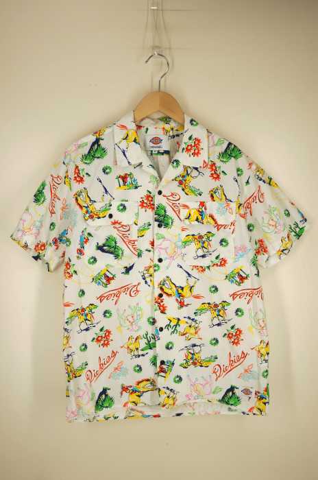 Dickies (ディッキーズ) アロハ柄オープンカラー半袖シャツ メンズ トップス