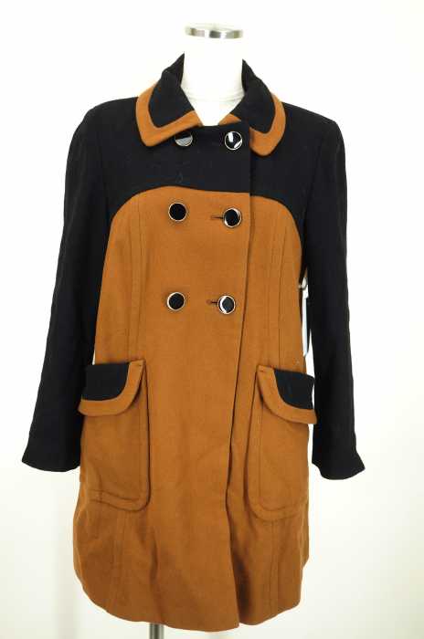 TOPSHOP （トップショップ） ウール混バイカラートレンチコート レディース アウター