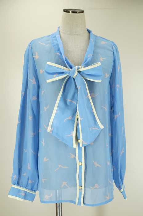 Auntie Rosa （アンティローザ） 総柄シフォンボタンシャツ レディース トップス