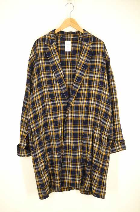 MR.GENTLEMAN (ミスタージェントルマン) CHECK GOWN SHIRT メンズ アウター
