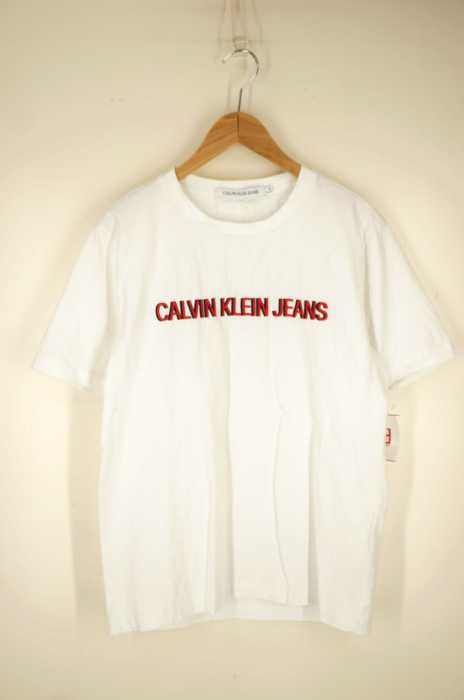 Calvin Klein Jeans（カルバンクラインジーンズ） 刺繍ロゴ クルーネックTシャツ メンズ トップス