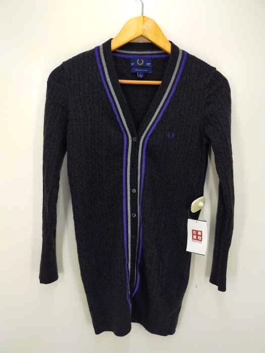 FRED PERRY(フレッドペリー) ミラノウール ケーブルニットカーディガン レディース トップス