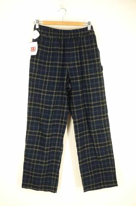 MR.GENTLEMAN (ミスタージェントルマン) CHECK WIDE EASY PANT メンズ パンツ