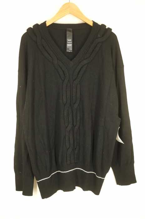 SHAREEF（シャリーフ） BIGCABLE HIGH-GAUGE V-NECK メンズ トップス