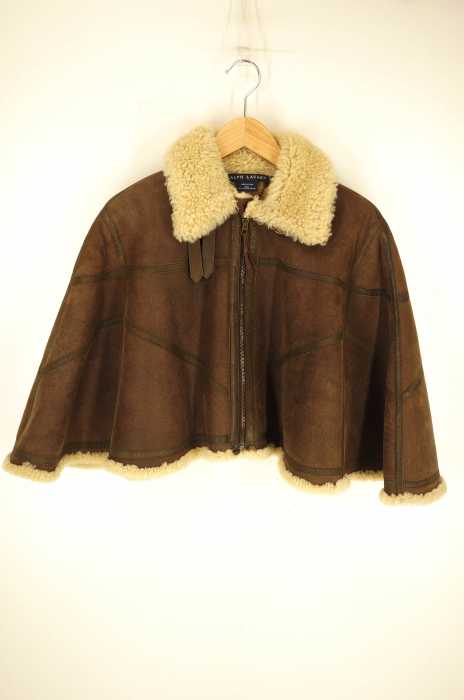 RALPH LAUREN （ラルフローレン） レザームートンポンチョ レディース 