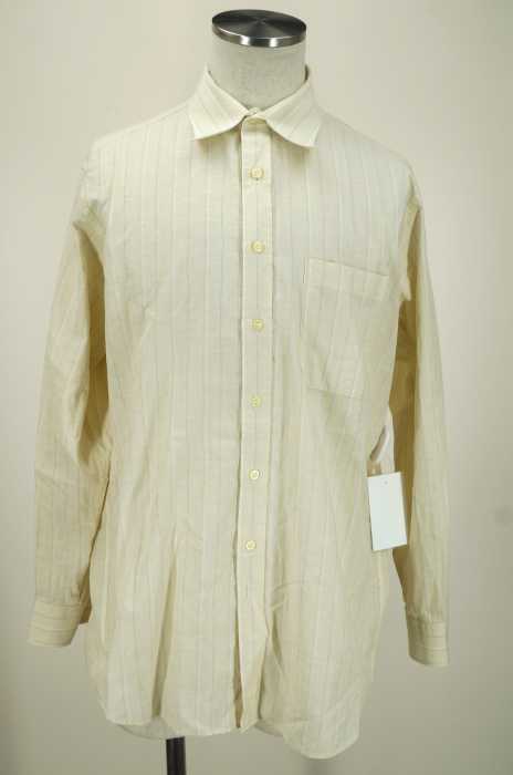 D'URBAN （） リネン混ストライプ柄ボタンシャツ メンズ トップス
