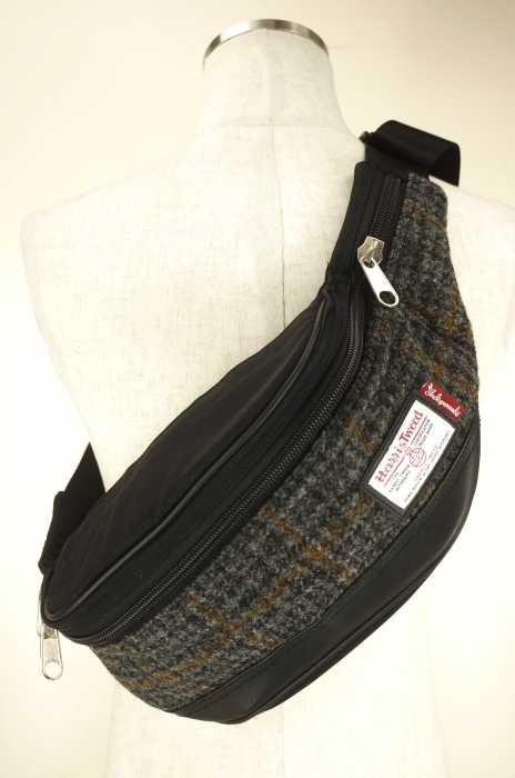 Harris Tweed × INDISPENSABLE（ハリスツイードインディスペンサブル） ウエストバッグ メンズ バッグ