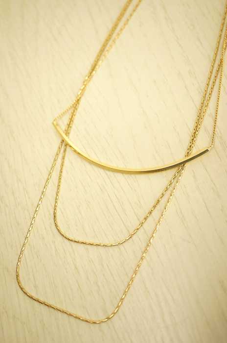 USED古着 (ユーズドフルギ) 3連バーチェーンネックレス レディース アクセサリー