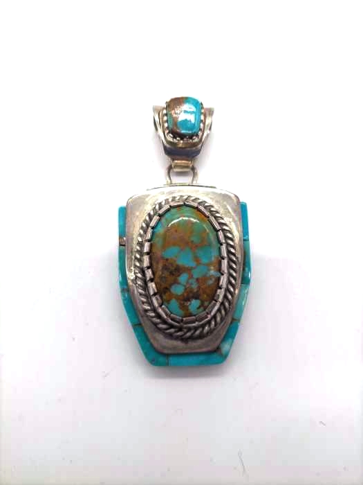 USED古着(ユーズドフルギ) STERLING刻印 ターコイズペンダントトップ メンズ アクセサリー