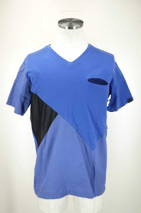 MIHARA YASUHIRO (ミハラヤスヒロ) 異素材切替VネックTシャツ メンズ トップス
