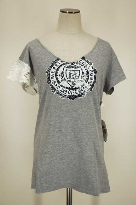 JOURNAL STANDARD （ジャーナルスタンダード）42 片袖レースデザインプリントTシャツ レディース トップス