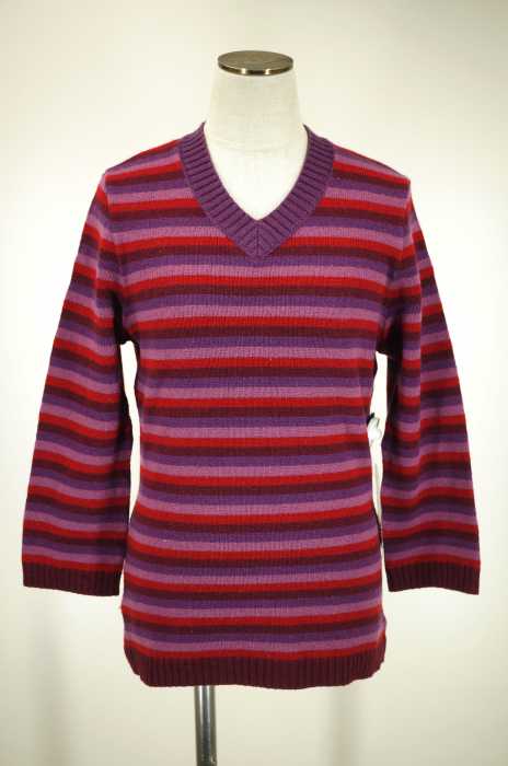 ISABEL MARANT (イザベルマラン) Vネックボーダーニットトップス レディース トップス