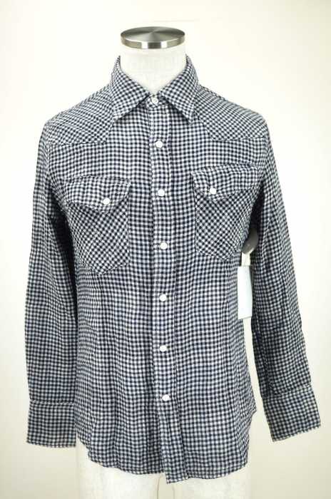 Wrangler×BEAMS （ラングラー×ビームス） ガーゼ素材チェック柄ウエスタンボタンシャツ メンズ トップス