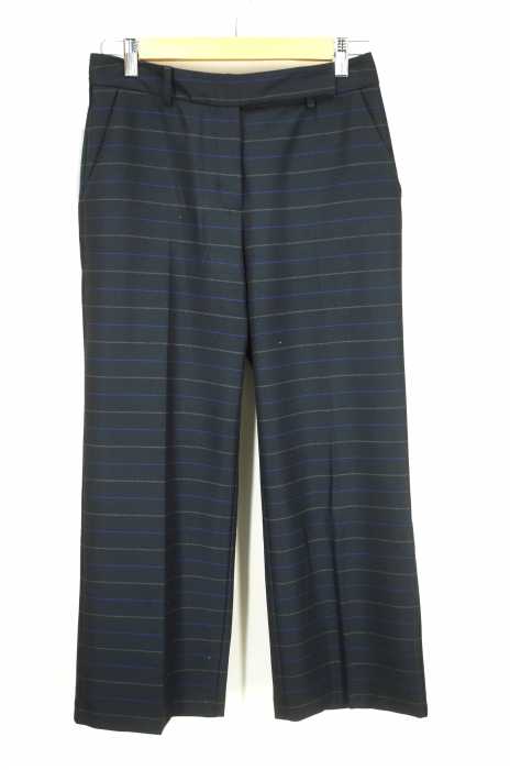ZARA BASIC （ザラベーシック） センタープレスボーダーワイドパンツ レディース パンツ