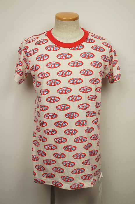 USED (ブランド不明) STP 染み込み総柄プリントTシャツ メンズ トップス