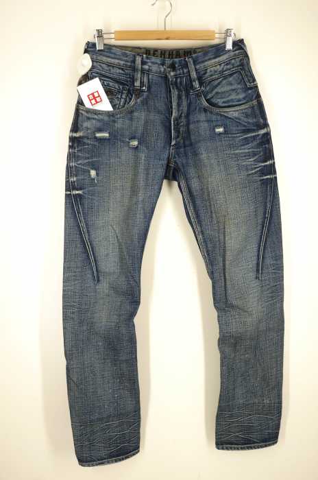 DENHAM（デンハム） クラッシュ加工クロスバックデニム メンズ パンツ
