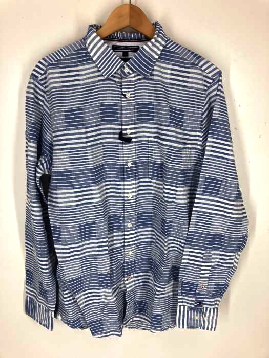 TOMMY HILFIGER（トミーヒルフィガー） コットンリネンボーダーシャツ メンズ トップス