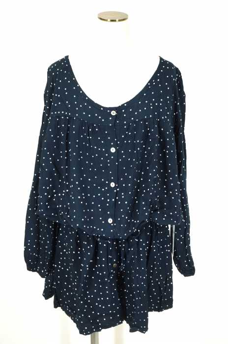 JOURNAL STANDARD SEASIDE FREERIDE NAVY SALT STORE (ジャーナルスタンダードシーサイドフリーライドネイビーソルトストア) ドット柄レーヨンワンピース レディース ワンピース