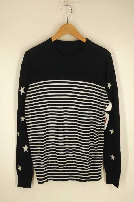 uniform experiment（ユニフォームエクスペリメント） SLEEVE STAR BORDER CREW NECK KNIT メンズ トップス