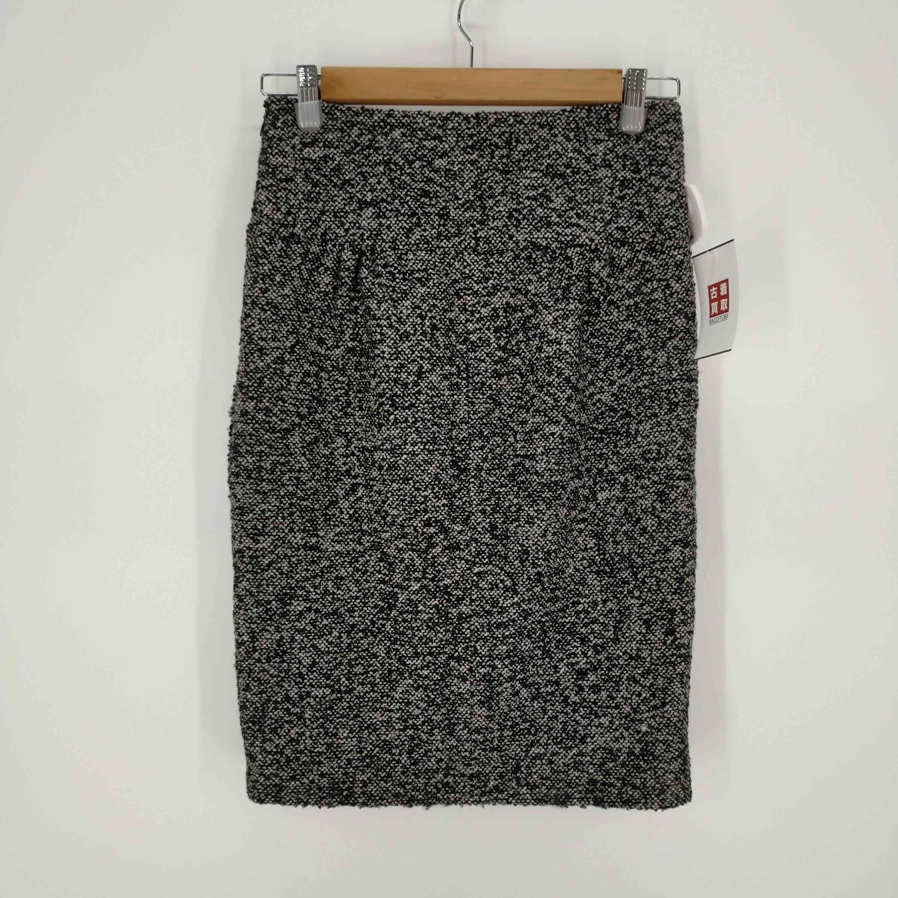 MOSCHINO(モスキーノ)タイトスカート ひざ丈 ウール モヘヤ混 ツイード  