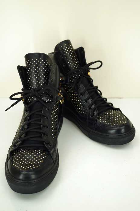 VERSUS VERSACE 15SS ハイカットレザースニーカー メンズ シューズ