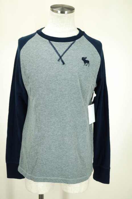 Abercrombie & Fitch (アバクロンビーアンドフィッチ) ワンポイント刺繍リブ付きカットソー メンズ トップス