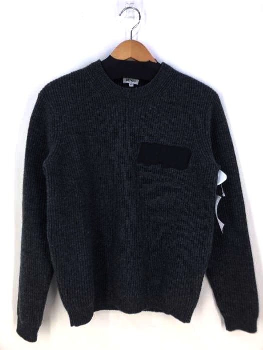 KENZO(ケンゾー) logo patch ribbed jumper ロゴパッチリブニット メンズ トップス