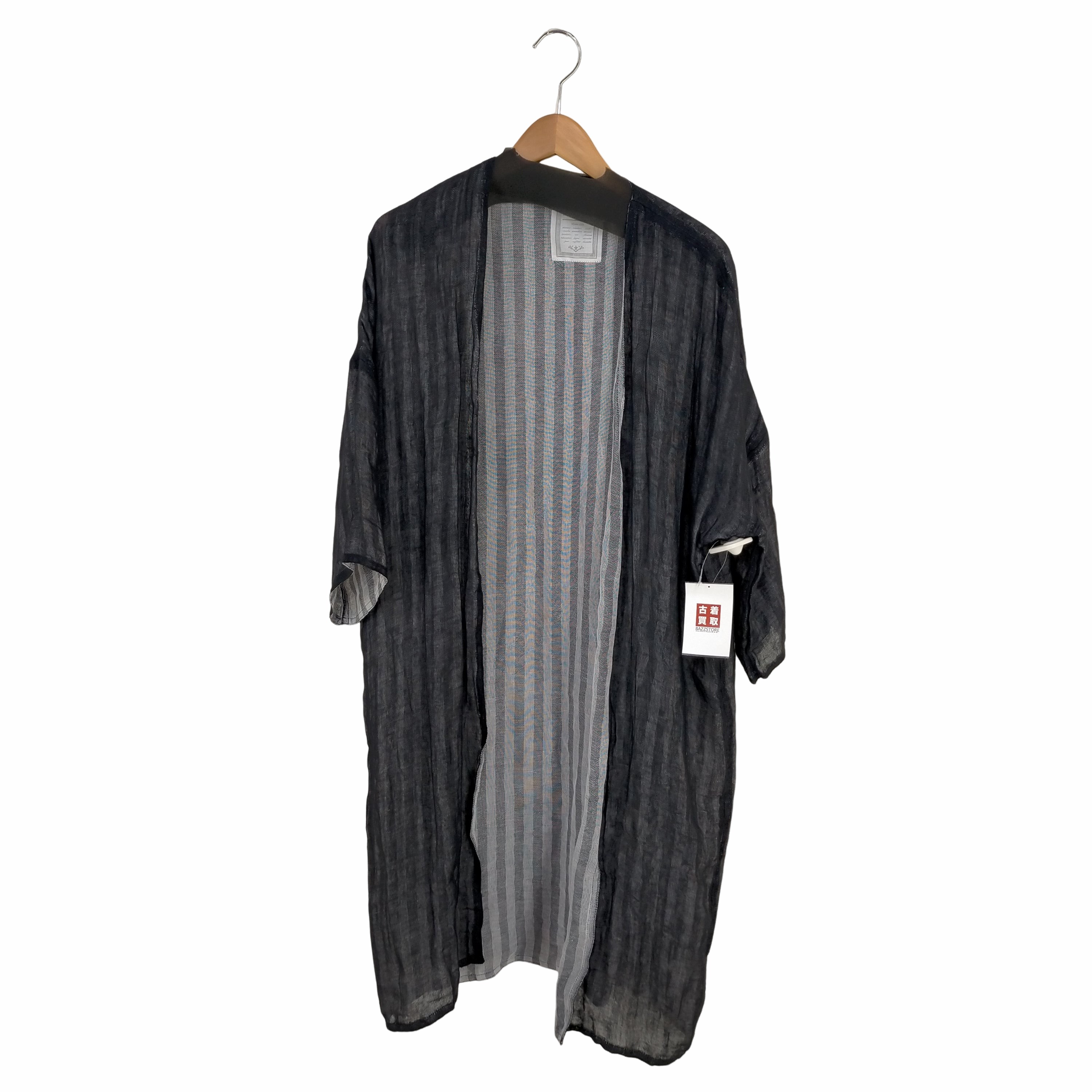 新品BEARDSLEY ビアズリー蚊帳羽織ロングカーディガン黒