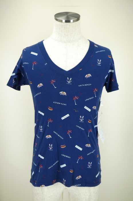 VAROSH(ヴァロッシュ) 総柄VネックTシャツ メンズ トップス