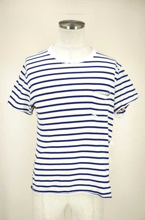 EDIFICE （エディフィス） ボーダー柄ポケットTシャツ メンズ トップス