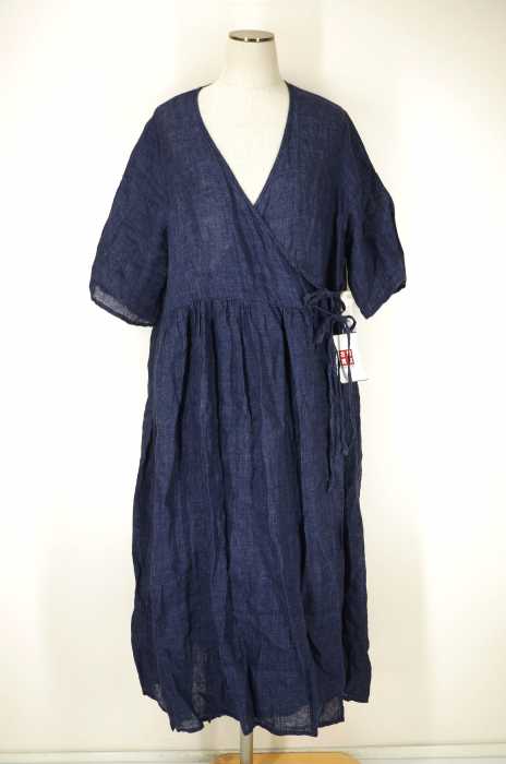 nest Robe (ネストローブ) リネンガーゼインディゴ染カシュクールコート レディース アウター