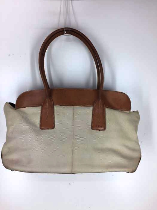 TODS（トッズ） レザー切替 キャンバス トートバッグ レディース バッグ