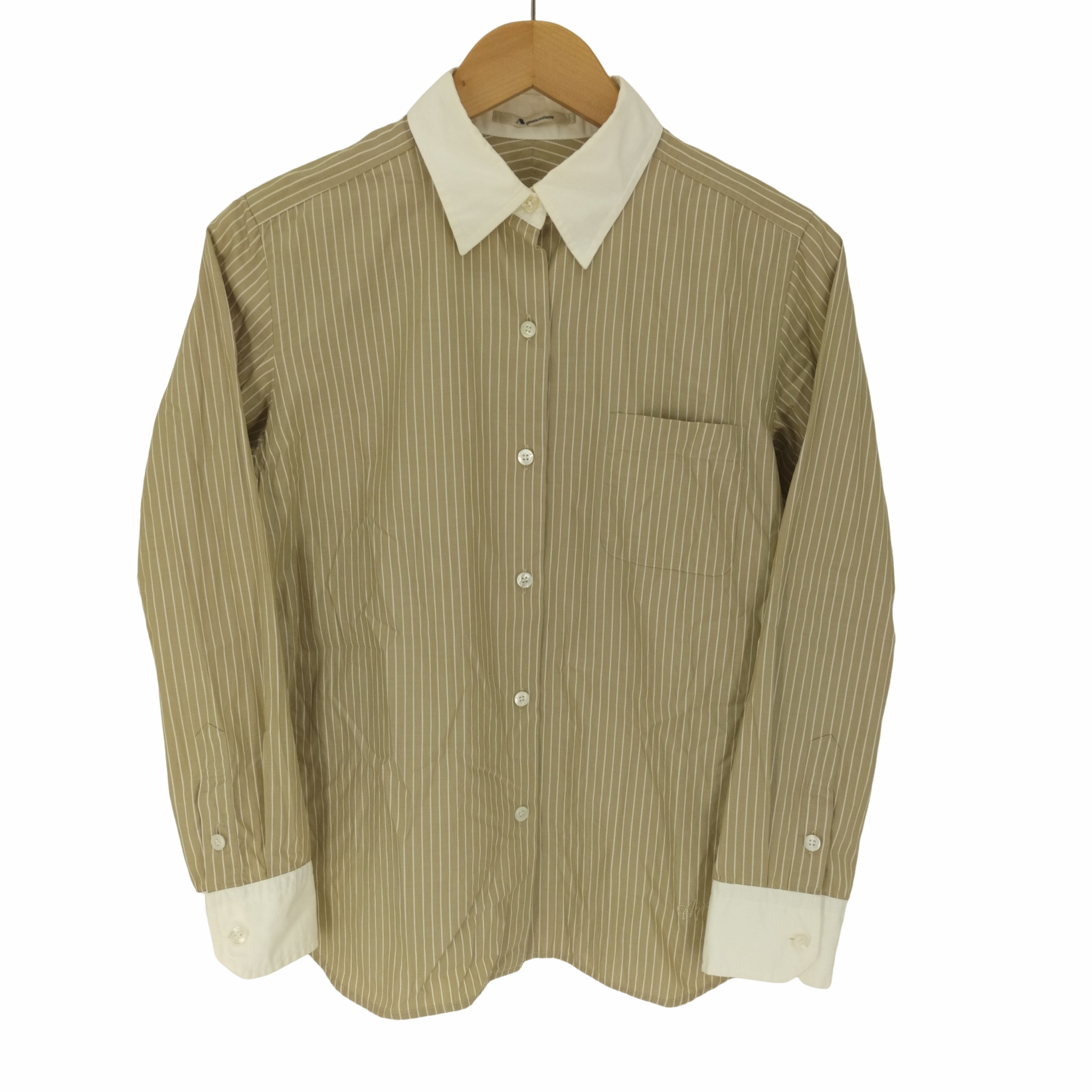 AQUASCUTUM(アクアスキュータム)L/S コットン ストライプ クレリック 