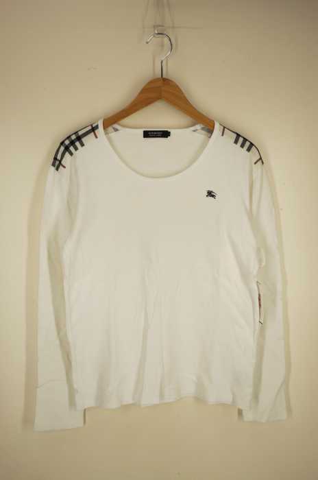 BURBERRY BLACK LABEL （バーバリーブラックレーベル） 肩チェック長袖Tシャツ メンズ トップス
