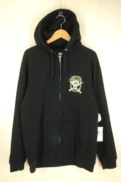 Stussy(ステューシー) スカル バックプリント ジップアップパーカー メンズ トップス