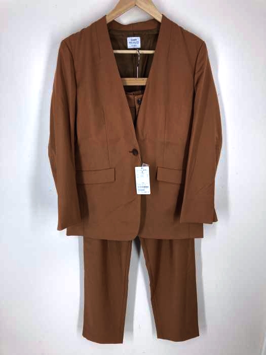 coen（コーエン） ノーカラージャケット&フロントタックテーパードパンツ レディース セットアップ