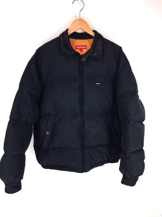 Supreme(シュプリーム) Leather Collar Puffy Jacket メンズ アウター
