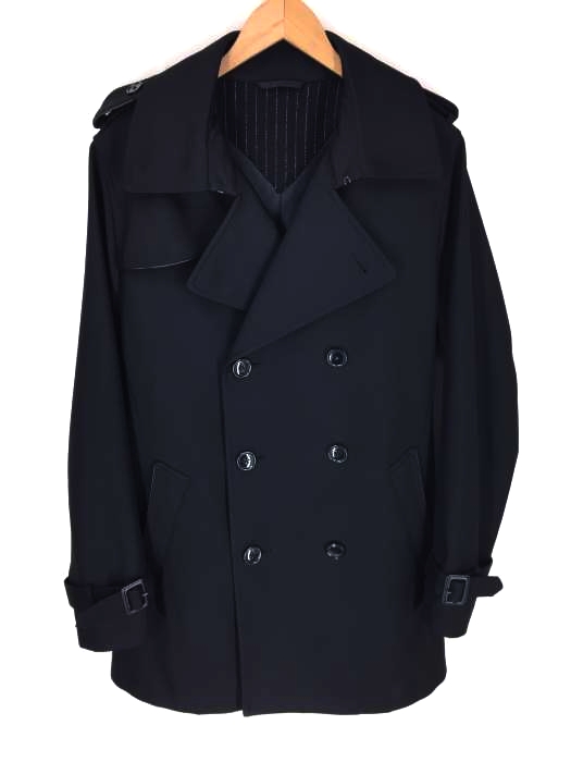 【新品 未使用】 TSC THE SUIT COMPANY スーツカンパニー 通年 銀ボタン★ ブレザー ジャケット Sz.M　メンズ 黒　I3T01114_9#O 青山商事／札幌にTSCスクエアの「THE SUIT COMPANY札幌大通り店」出店